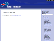 Tablet Screenshot of history.buffalobills.com